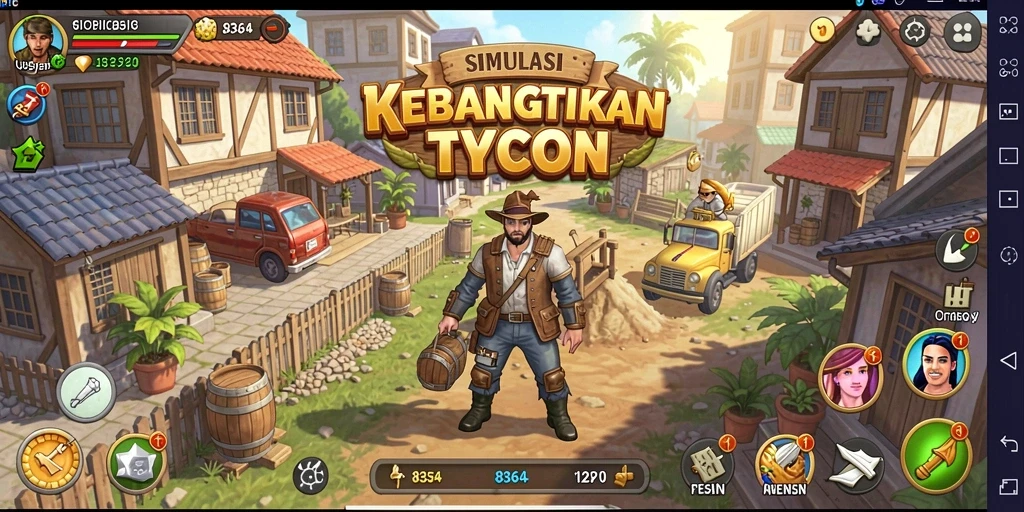 Screenshot menunjukkan tampilan menarik gameplay Tycoon dari 8364.