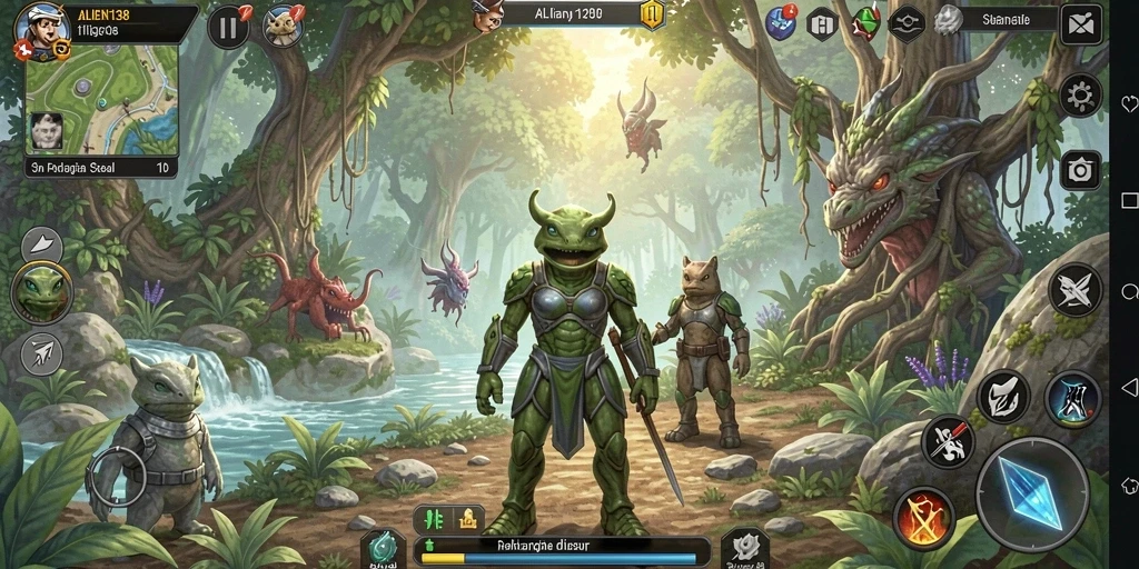 Tampilan gameplay seru dari ALIEN138 yang mengasyikkan.