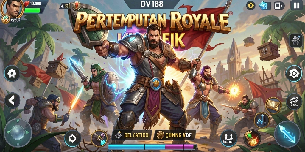 Gameplay seru di DV188 dengan pertempuran intens Battle Royale.