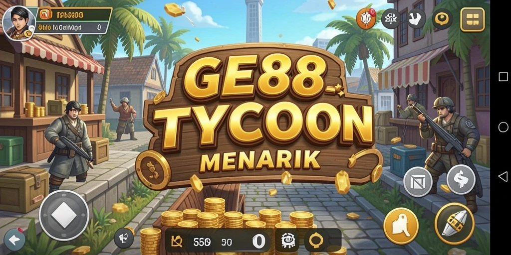 Screenshot gameplay E88 yang menampilkan keseruan membangun bisnis.