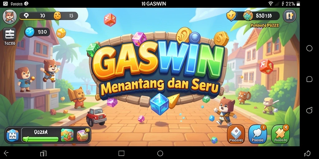 Tampilan menarik dari gameplay gaswin yang penuh tantangan puzzle.