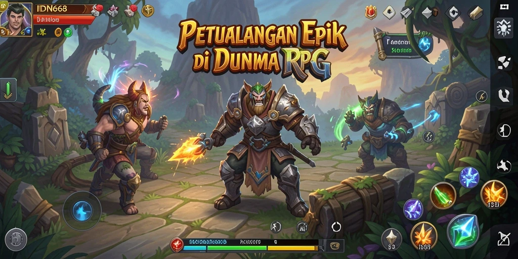 Screenshot gameplay IDN668 menampilkan aksi pertarungan mendebarkan.