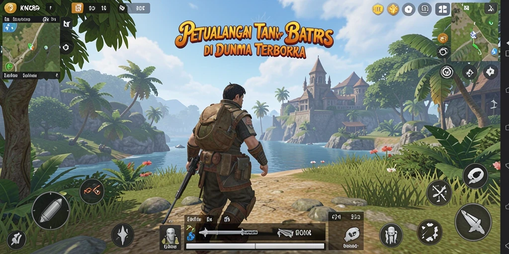 Screenshot KNO89 yang menunjukkan petualangan seru di dunia terbuka.