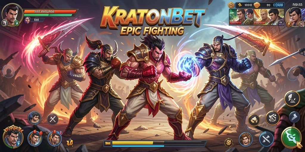 Screenshot gameplay KRATONBET yang menunjukkan pertarungan mendebarkan.