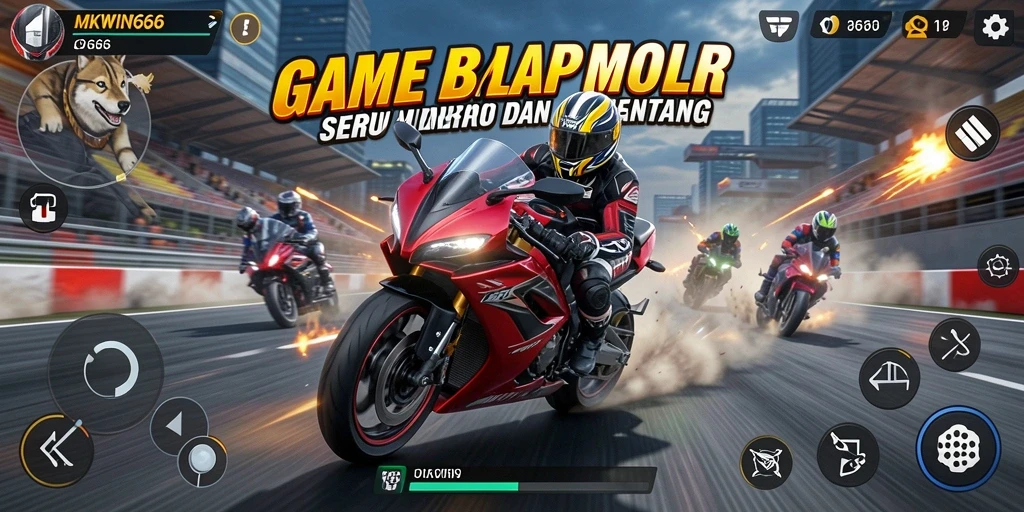 Gameplay seru dan penuh aksi dari MKWIN666 saat balapan motor.