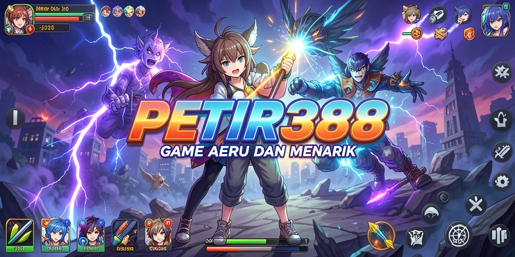 Tampilan gameplay PETIR388 yang seru dan penuh warna.