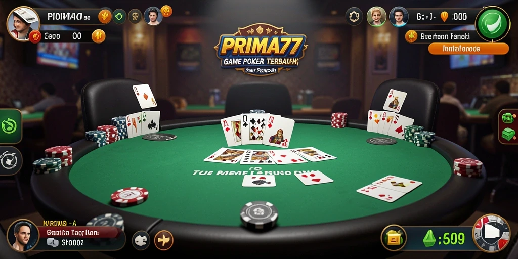 Tampilan gameplay menarik dari PRIMA77, siap untuk poker yang seru.