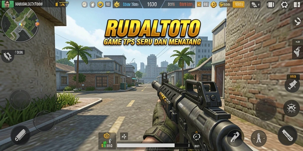 Tampilan gameplay seru di RUDALTOTO yang menampilkan aksi TPS.