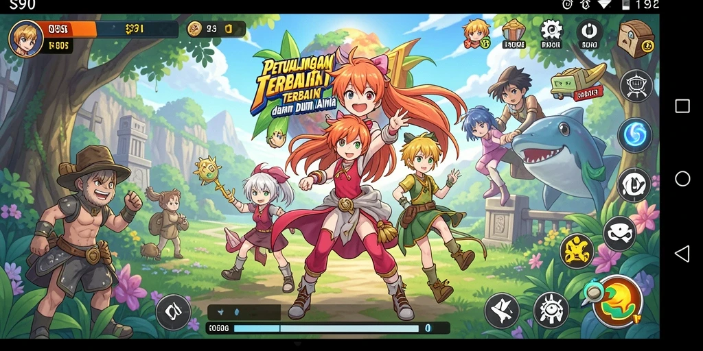 Tampilan gameplay S80 dengan karakter anime yang mengesankan.