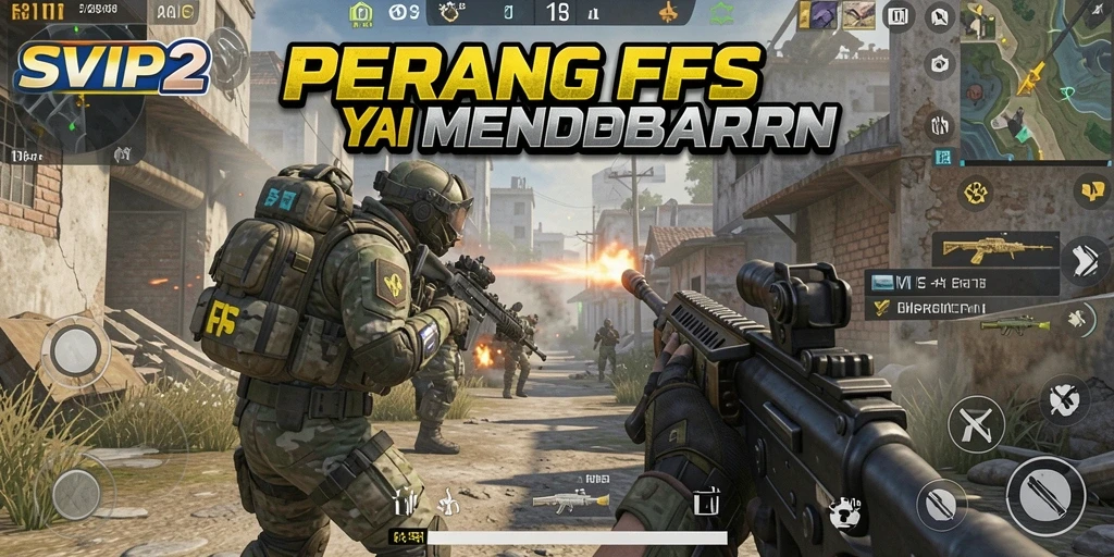 Tampilan aksion mendebarkan dalam game FPS SVIP2.