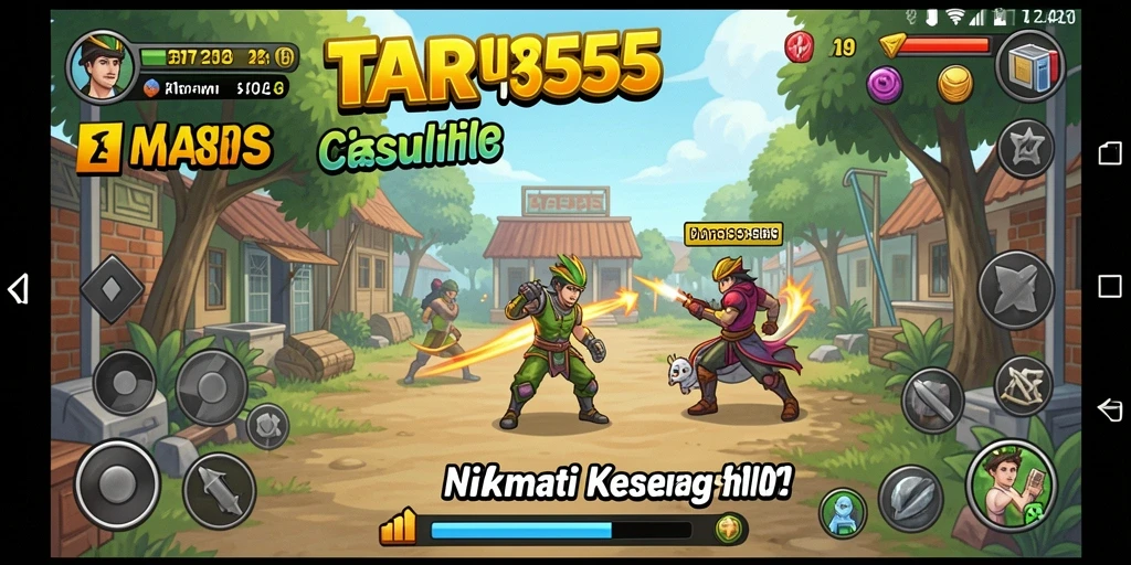 Screenshot TAR555 menampilkan gameplay seru yang penuh warna.
