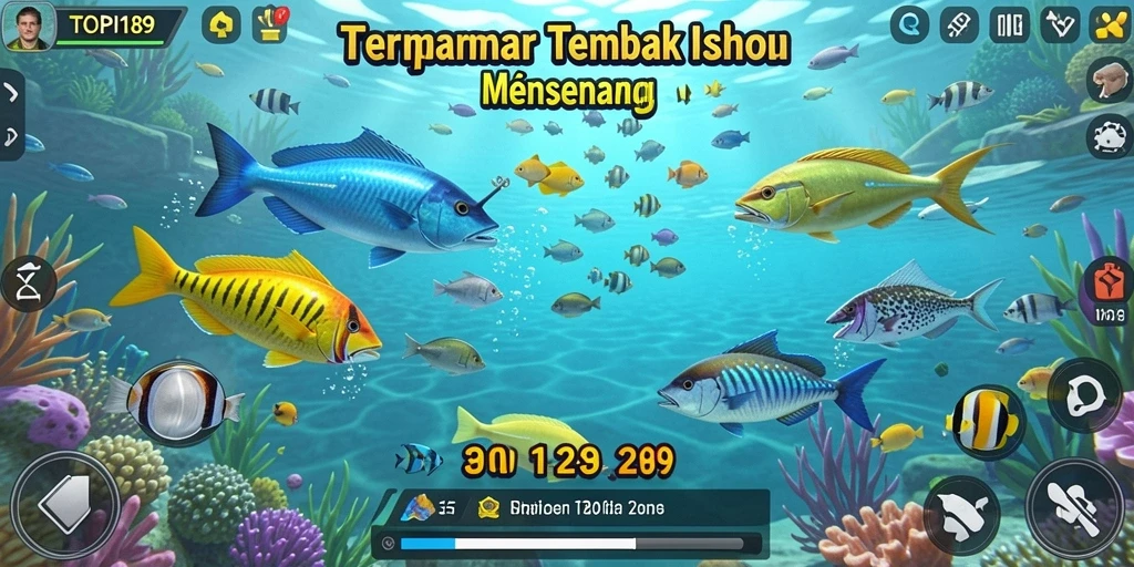Tampilan gameplay Tembak Ikan di TOPI189 yang seru.
