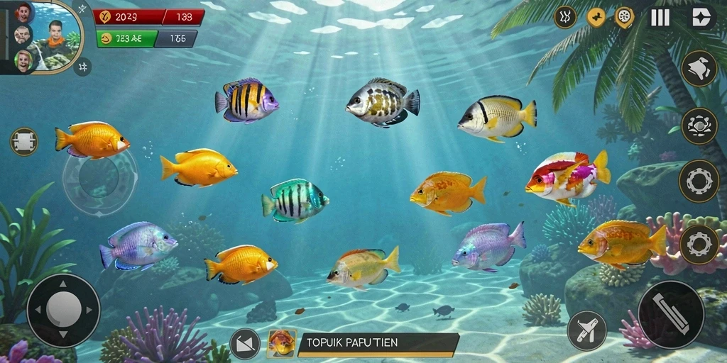 Tampilan gameplay Tembak Ikan yang menarik dan seru dari TOPJITU.