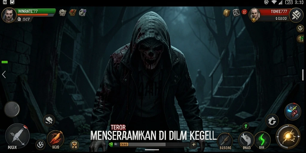 Tangkapan layar WINRATE777 menunjukkan momen mencekam saat menjelajahi lokasi berhantu.